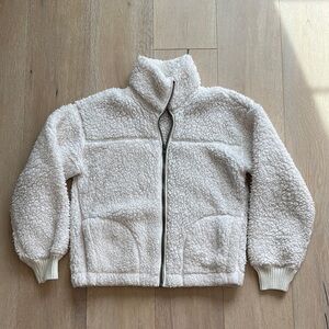 Abercrombie & Fitch Soft White Sherpa Jacket